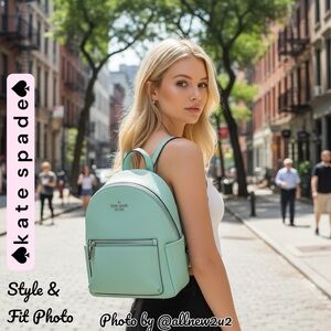 New Kate Spade Leila Medium Dome Pebble Leather Backpack K8155 SOLD OUT Style